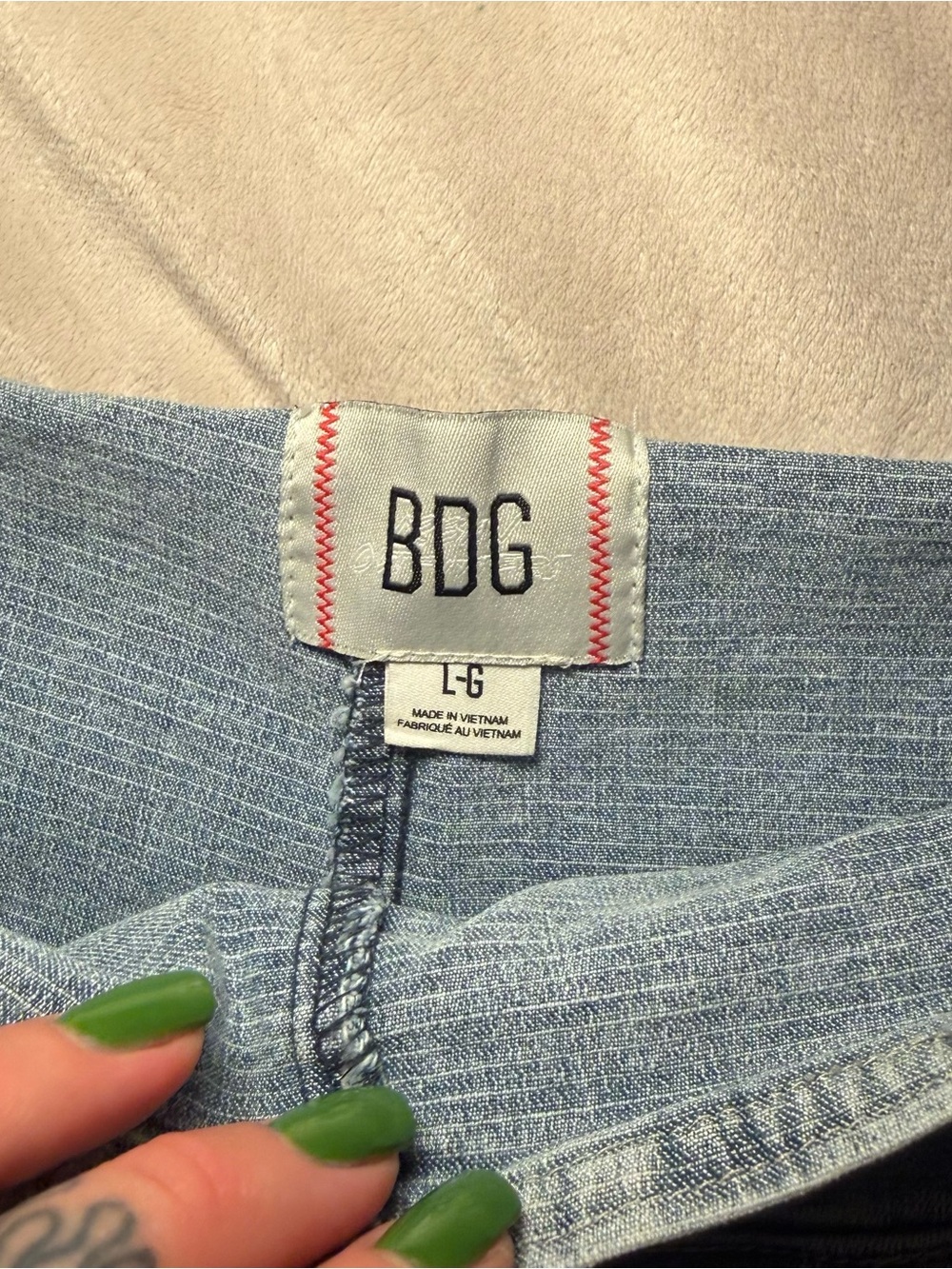 BDG Y2K Washed Blue Denim Pleated Micro Skirt with Side Buckle - Picture 4 of 6